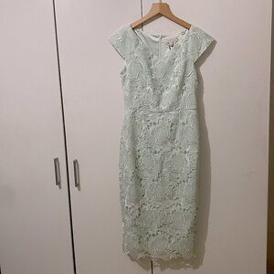 Ted baker mint green lace dress